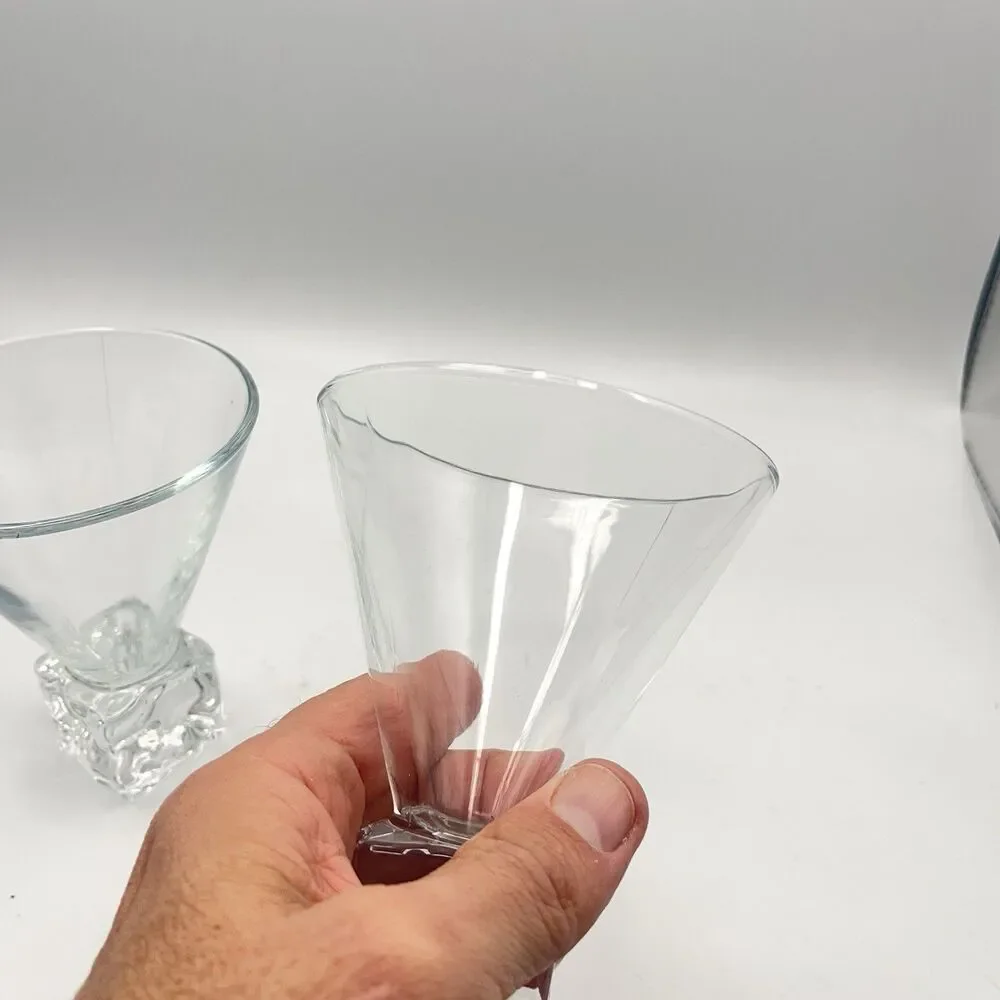 Vintage Set Disaronno Melting  Ice Cube Stemless Martini Glasses